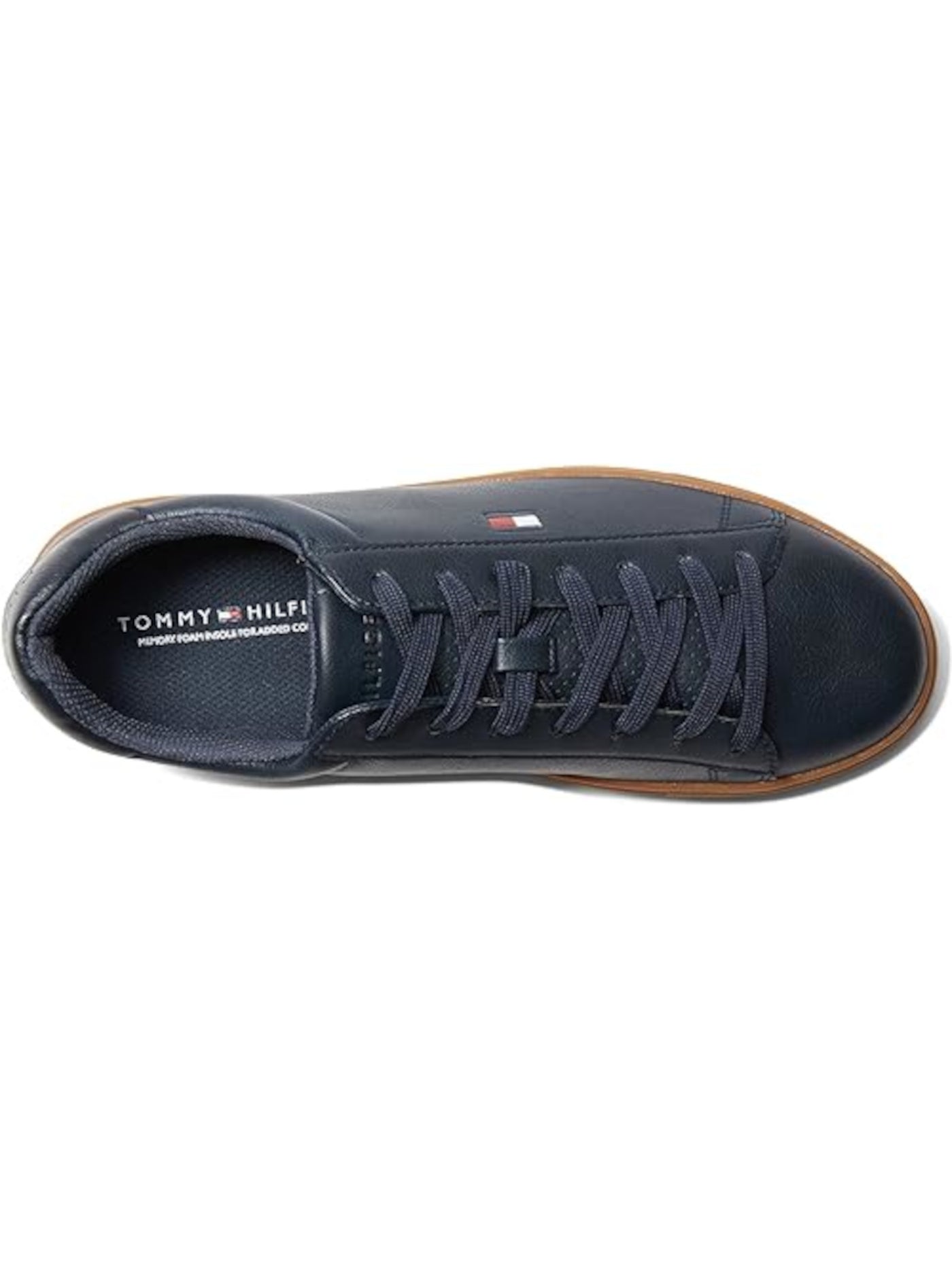 TOMMY HILFIGER Mens Navy Cushioned Brecon Round Toe Lace-Up Sneakers Shoes 11.5