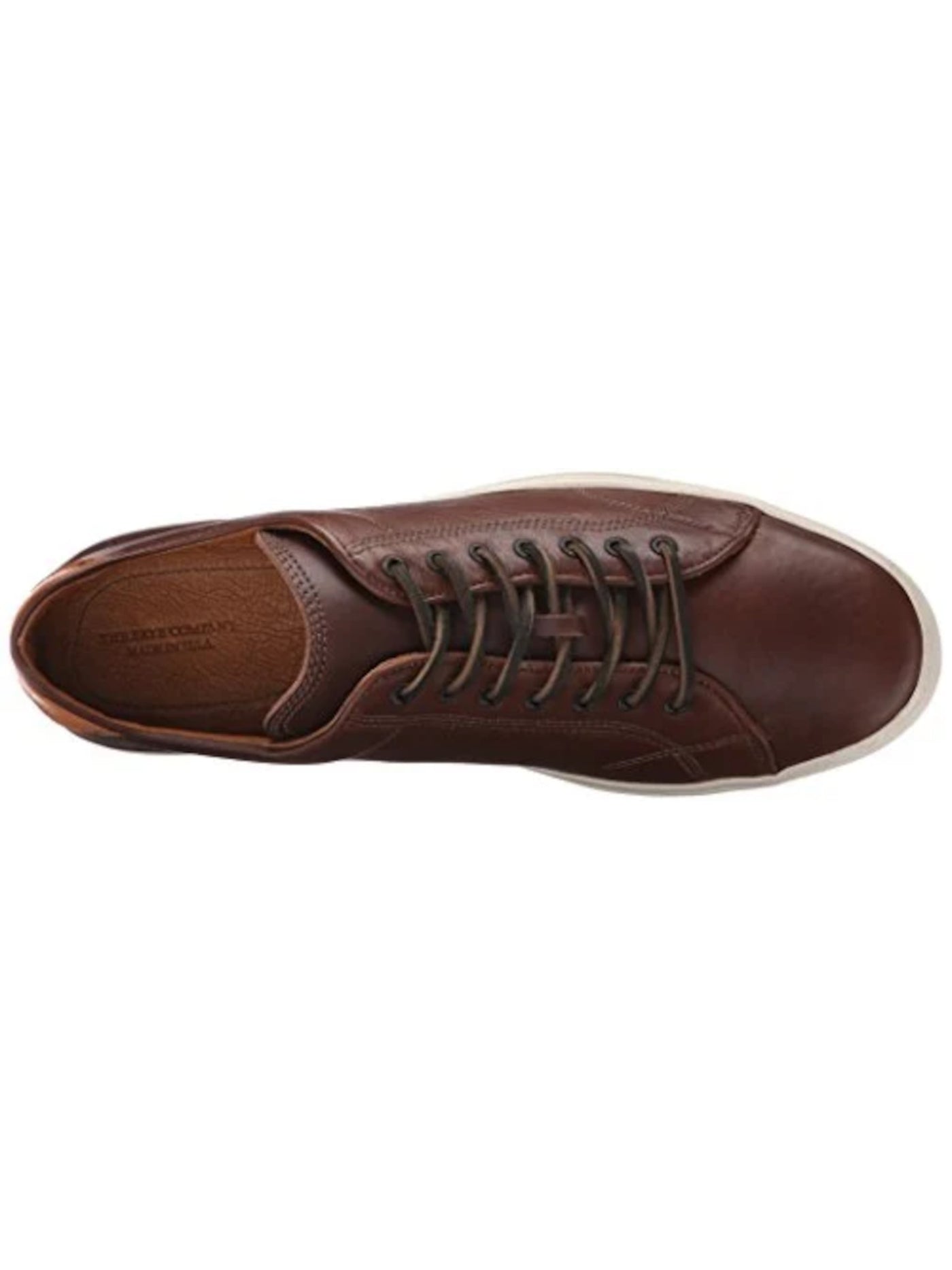 FRYE Mens Brown Comfort Walker Round Toe Platform Lace-Up Leather Athletic Sneakers Shoes M