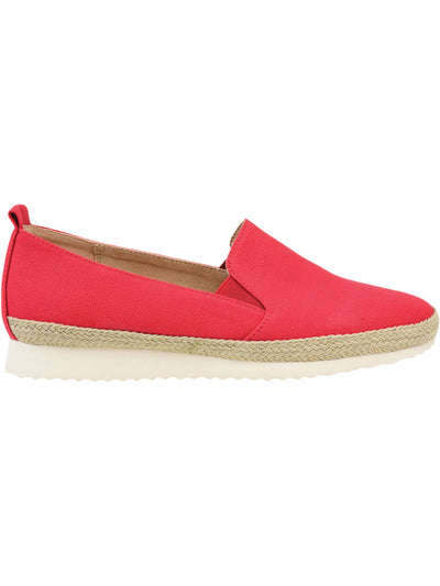 JOURNEE COLLECTION Womens Red Twin Side Gore Back Pull Tab Comfort Leela Round Toe Wedge Slip On Espadrille Shoes 6 M
