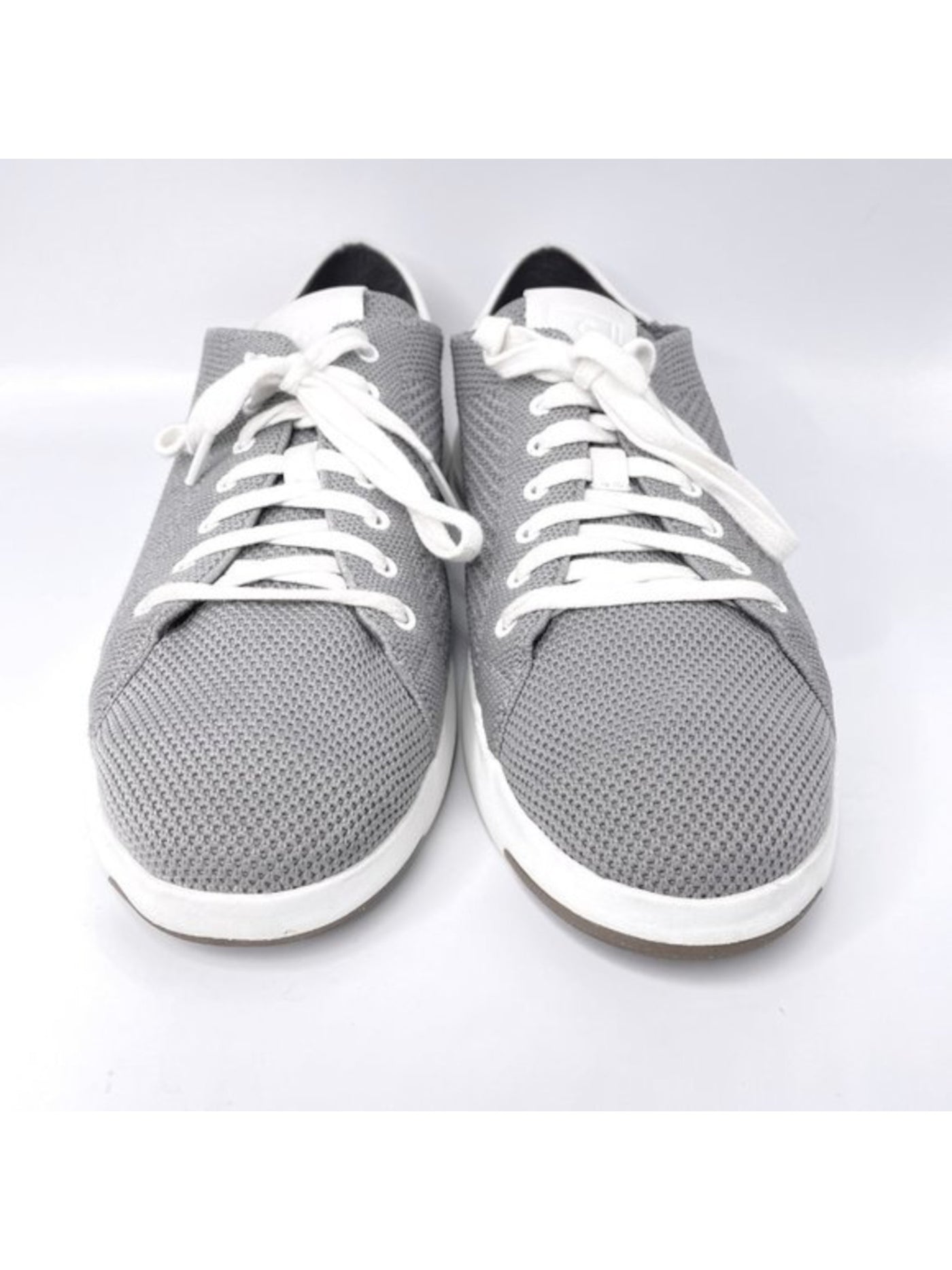 COLE HAAN Mens Gray Knit Breathable Lightweight Stitchlite Round Toe Platform Lace-Up Athletic Sneakers Shoes 8.5 M
