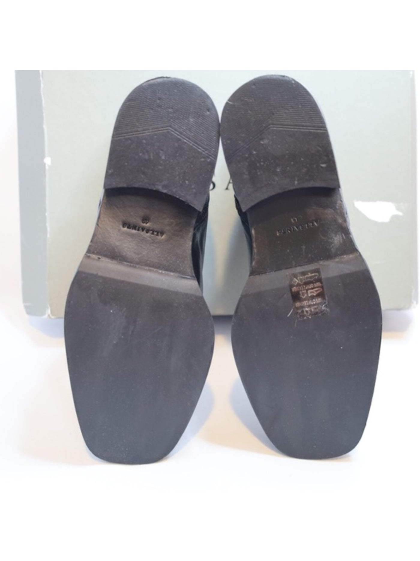 ALLSAINTS Mens Black Comfort Seth Square Toe Block Heel Zip-Up Leather Boots Shoes