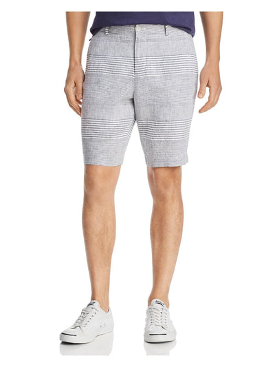The Mens store Mens Gray Pinstripe Classic Fit Shorts 40 Waist