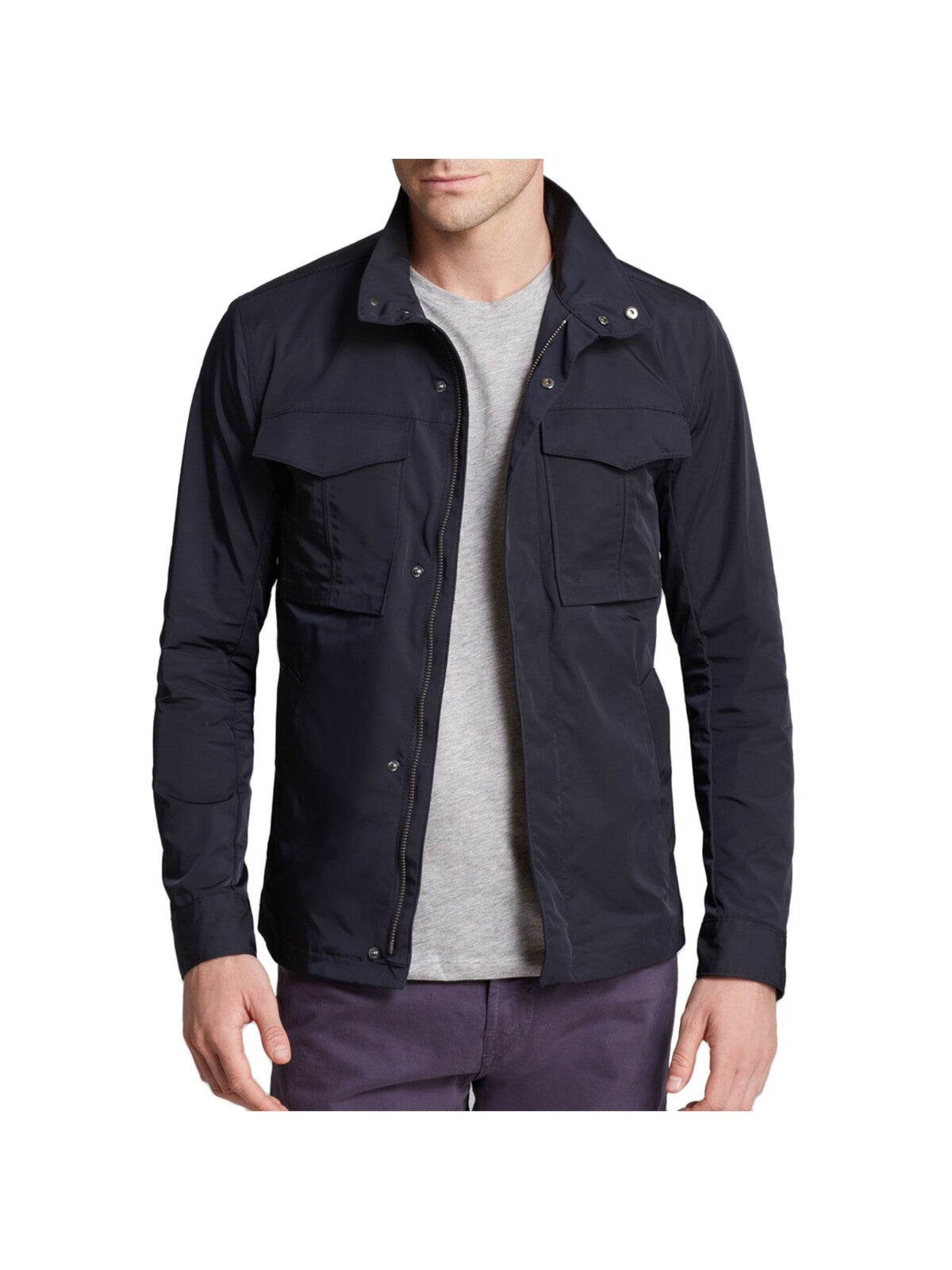 THEORY Mens Yost N Fuel Navy Button Down Jacket S