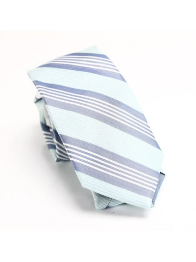 RYAN SEACREST Mens Blue Regimental Stripe Classic Neck Tie
