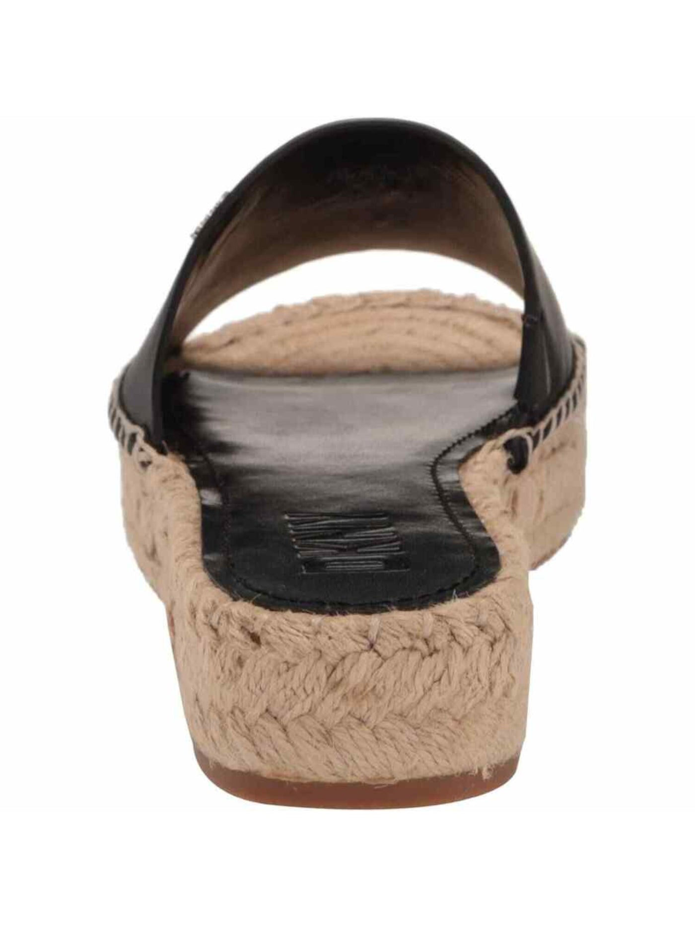 DKNY Womens Black Goring Padded Camillo Almond Toe Platform Slide Leather Espadrille Shoes 11 M