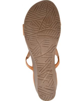 JOURNEE COLLECTION Womens Tan Brown Caged Design Ankle Strap Padded Trayle Open Toe Wedge Zip-Up Heeled W