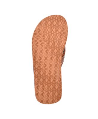 TOMMY HILFIGER Mens Brown Colorblock Padded Destino Round Toe Slip On Flip Flop Sandal M