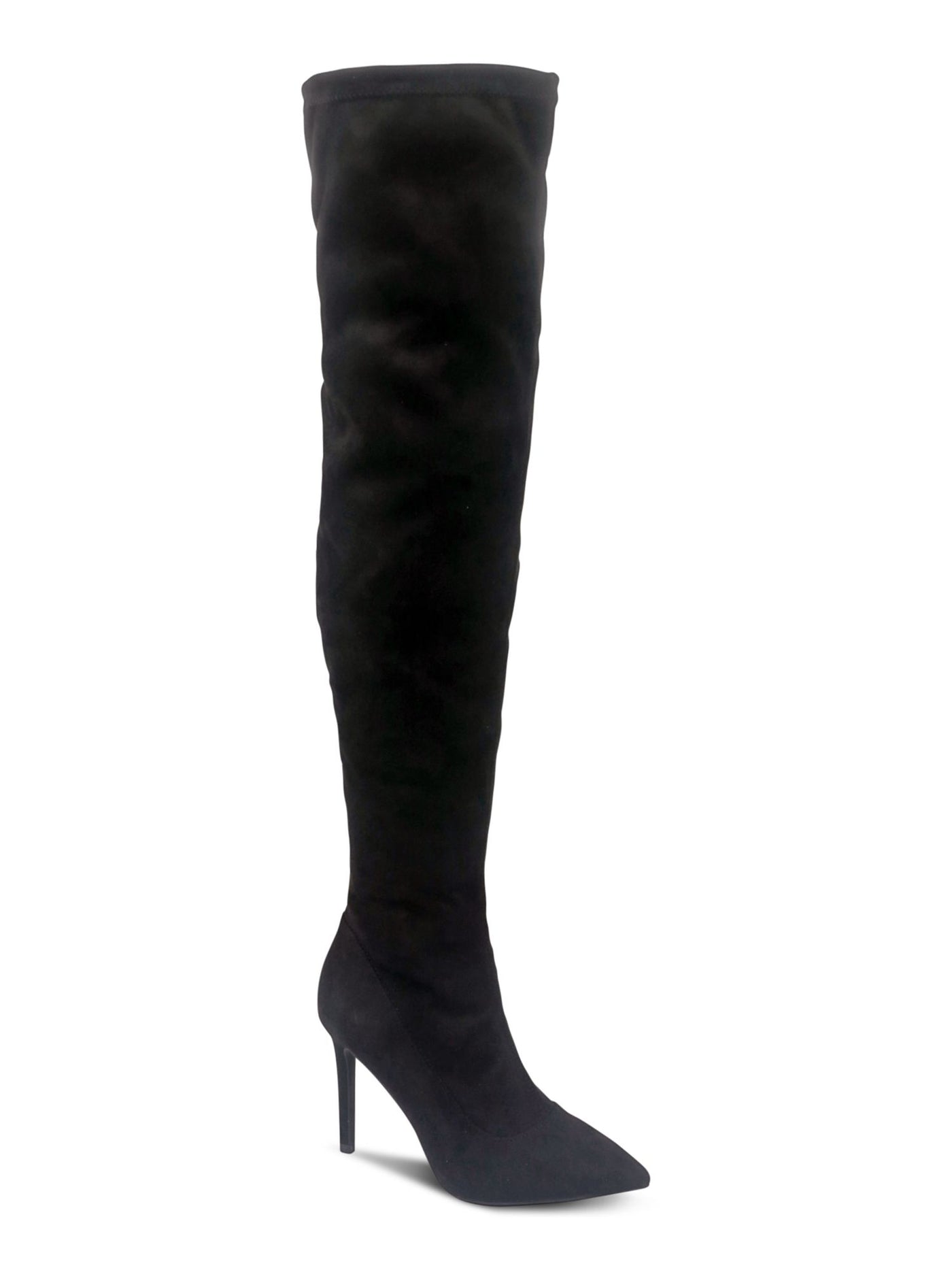 THALIA SODI Womens Black 20 Boot Height Zipper Accent Rominaa Pointed Toe Stiletto Boots 8 M
