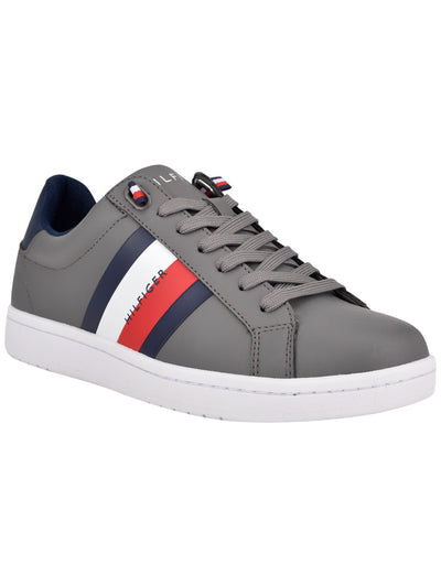 TOMMY HILFIGER Mens Gray Logo Removable Insole Comfort Lectern Round Toe Platform Lace-Up Athletic Sneakers Shoes 12