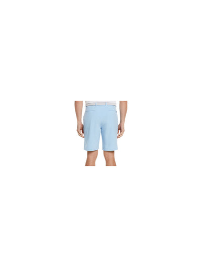 HYBRID APPAREL Mens Light Blue Flat Front, Moisture Wicking Athletic Shorts 36 Waist
