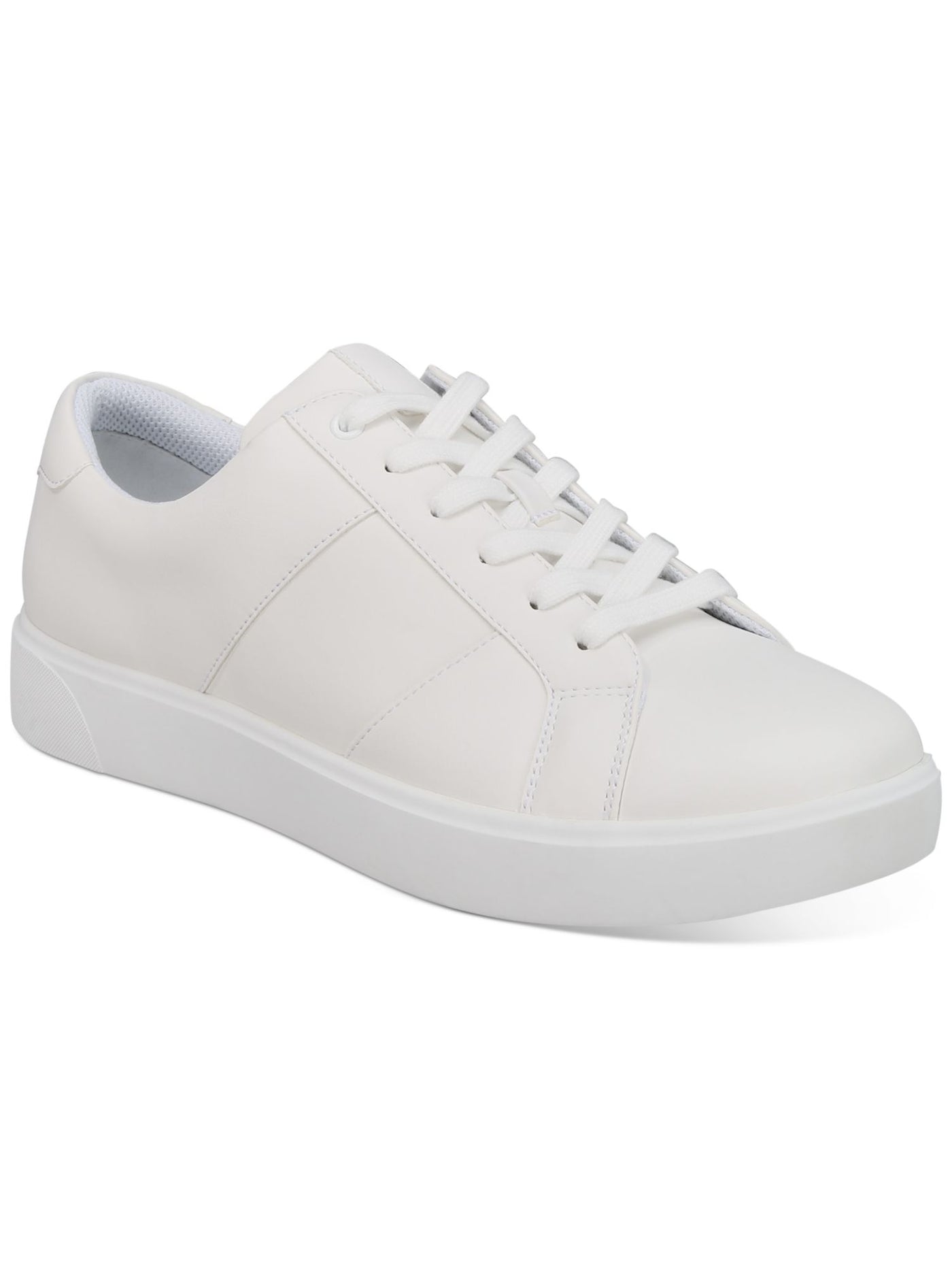 INC Mens White Comfort Ezra Round Toe Platform Lace-Up Athletic Sneakers Shoes 8 M