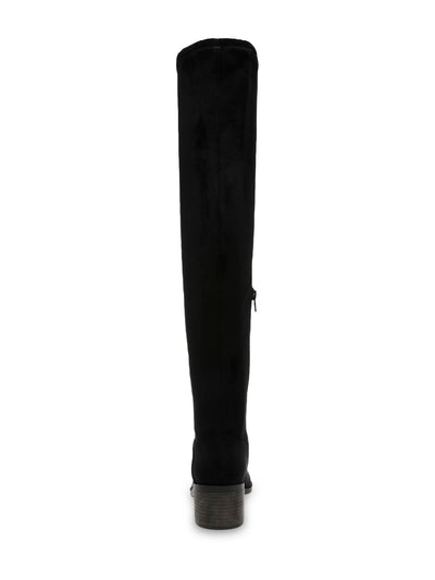 ANNE KLEIN Womens Black Padded Ainsley Almond Toe Block Heel Zip-Up Heeled Boots 6.5 M