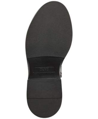 DKNY Womens Black Metallic Malaya Almond Toe Block Heel Lace-Up Combat Boots