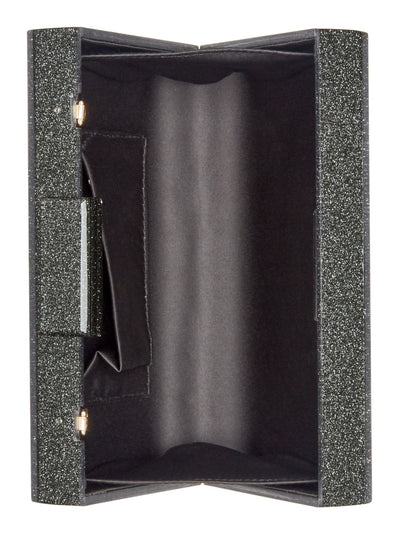 INC Women's Black PVC Speckle Chain Strap Clutch Handbag Purse