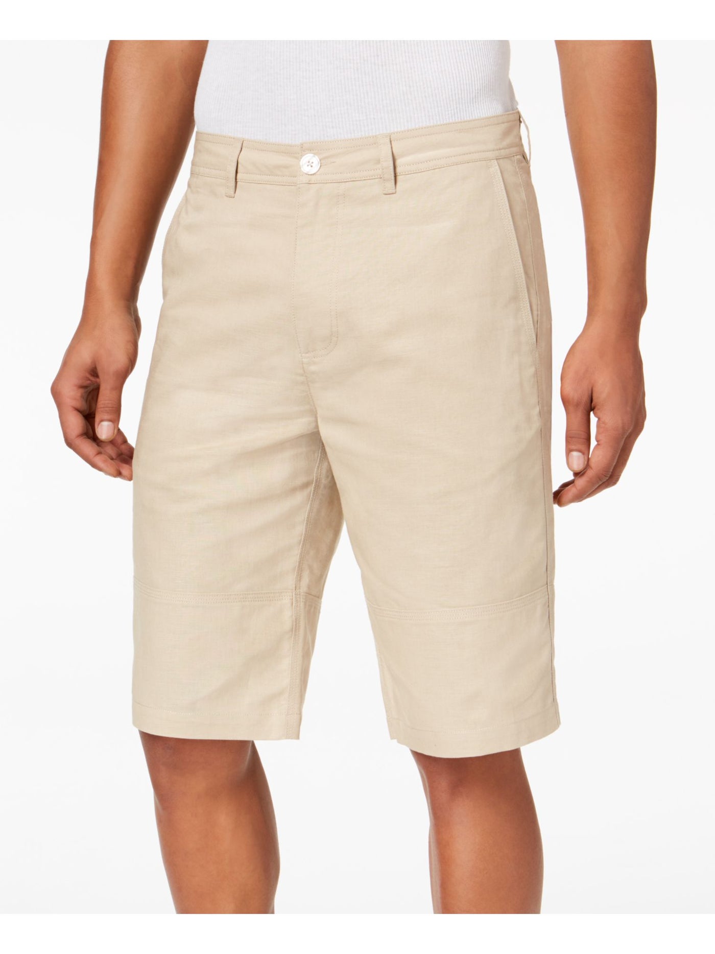 SEANJOHN Mens Beige Relaxed Fit Shorts 30 Waist