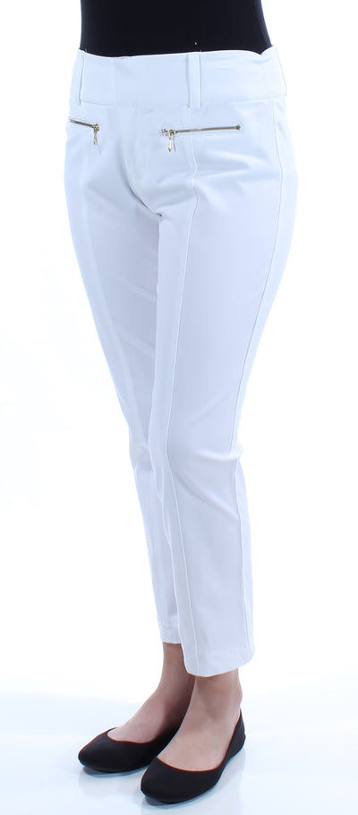 INC Womens White Zippered Pants