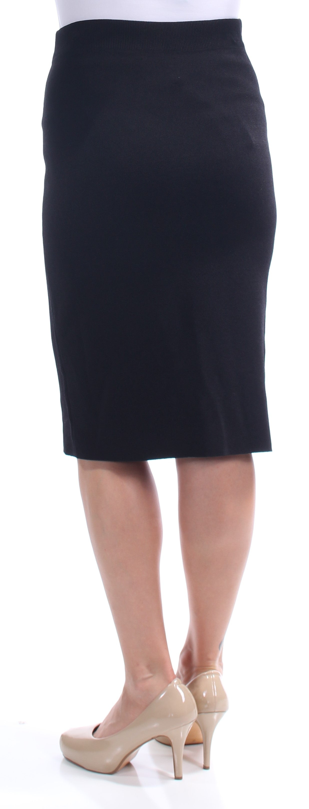 RACHEL ROY Womens Black Below The Knee Pencil Skirt