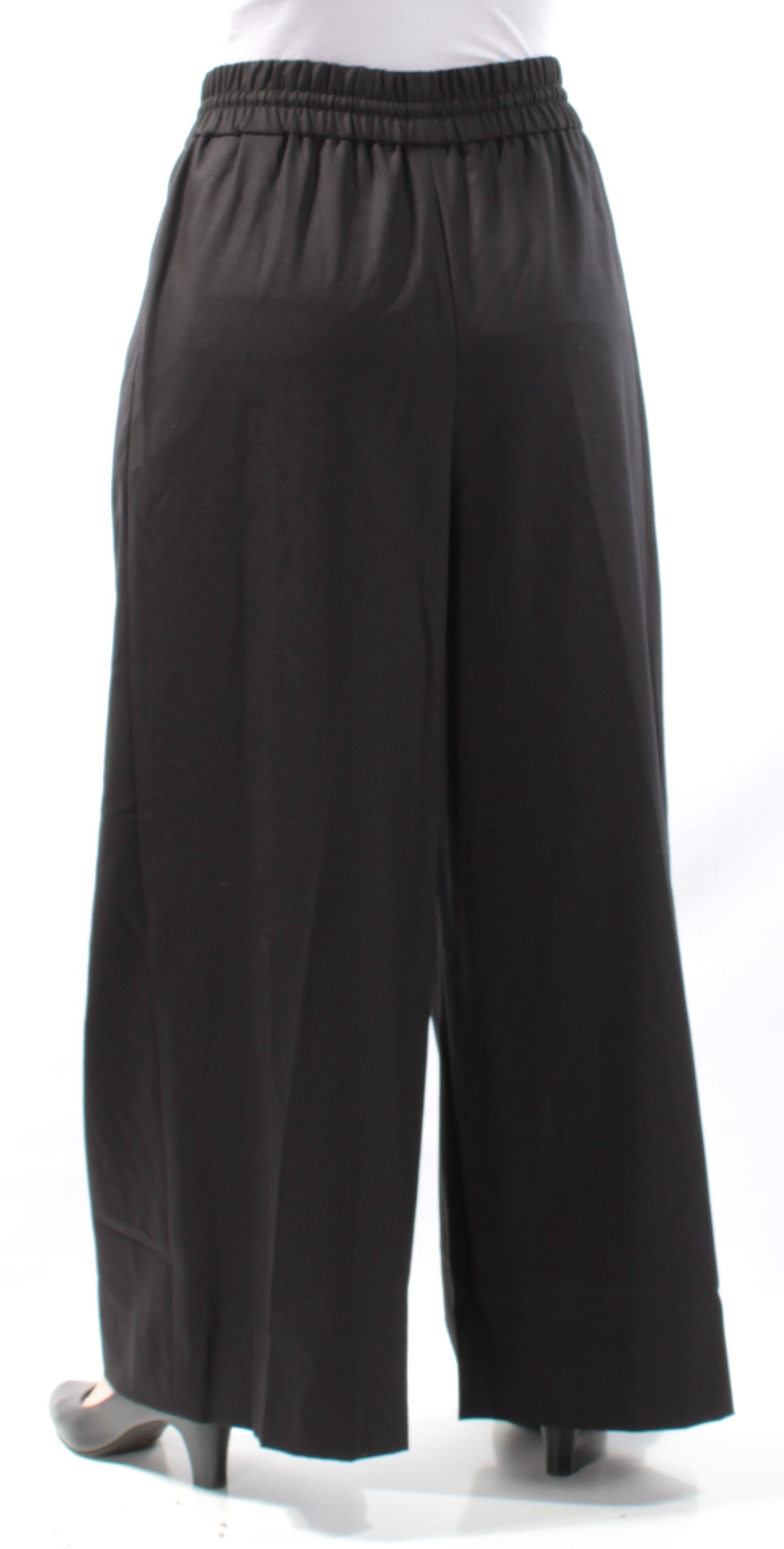 ANNE KLEIN Womens Black Tie Wide Leg Pants 4