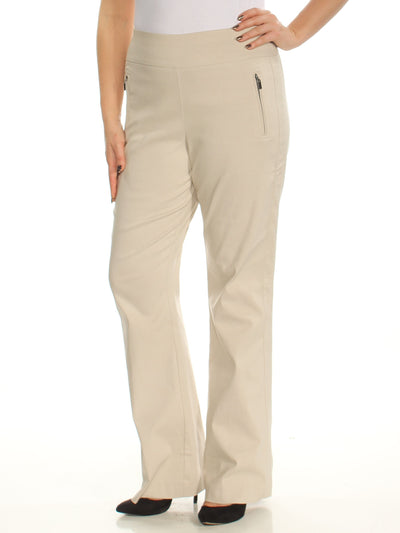 INC Womens Beige Wear To Work Wide Leg Pants