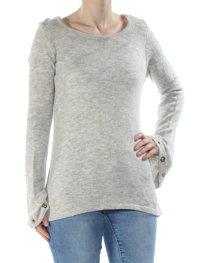 KENSIE Womens Bell Sleeve Scoop Neck Sweater