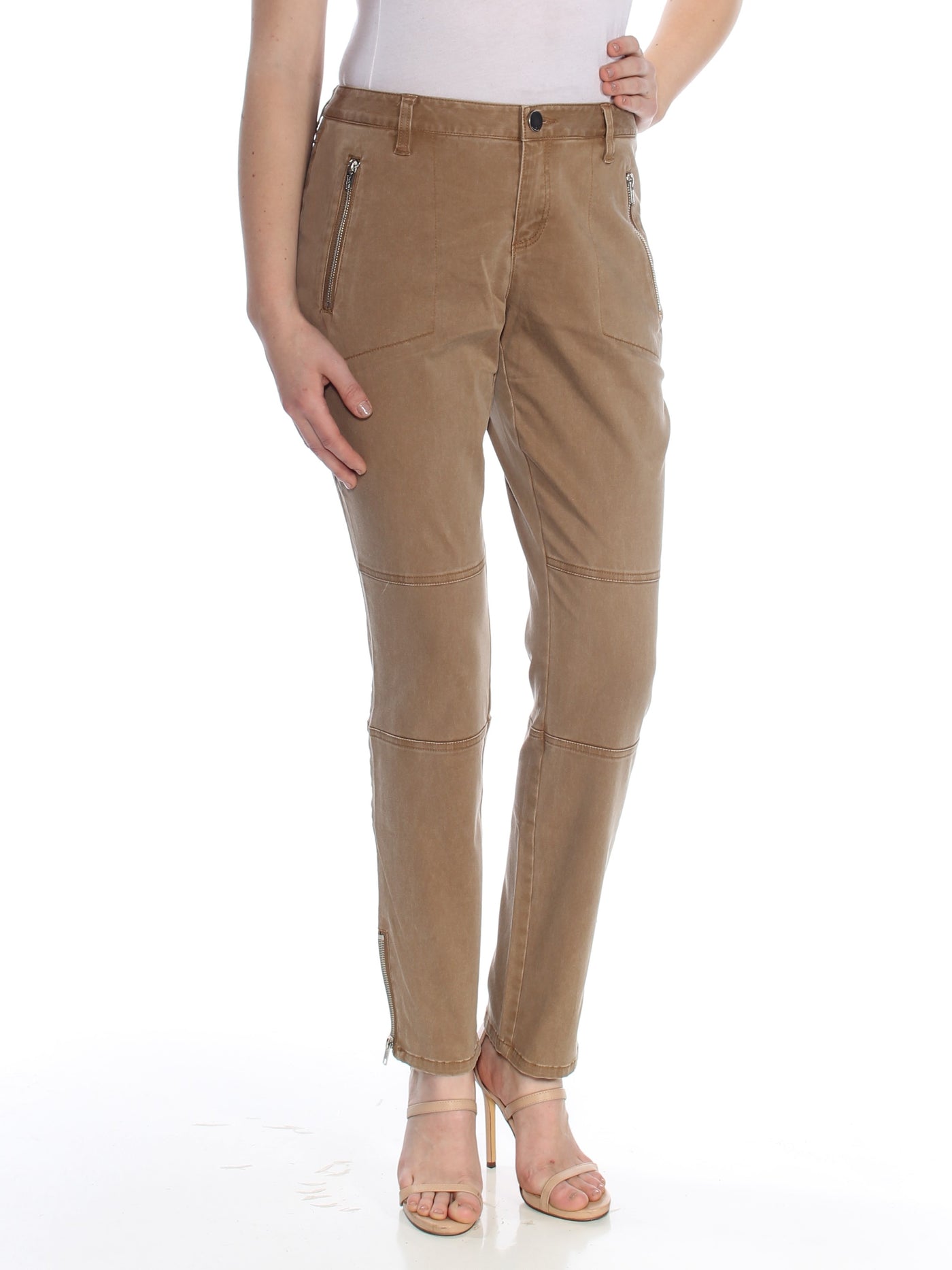 INC Womens Brown Zippered  Ankle Jeans