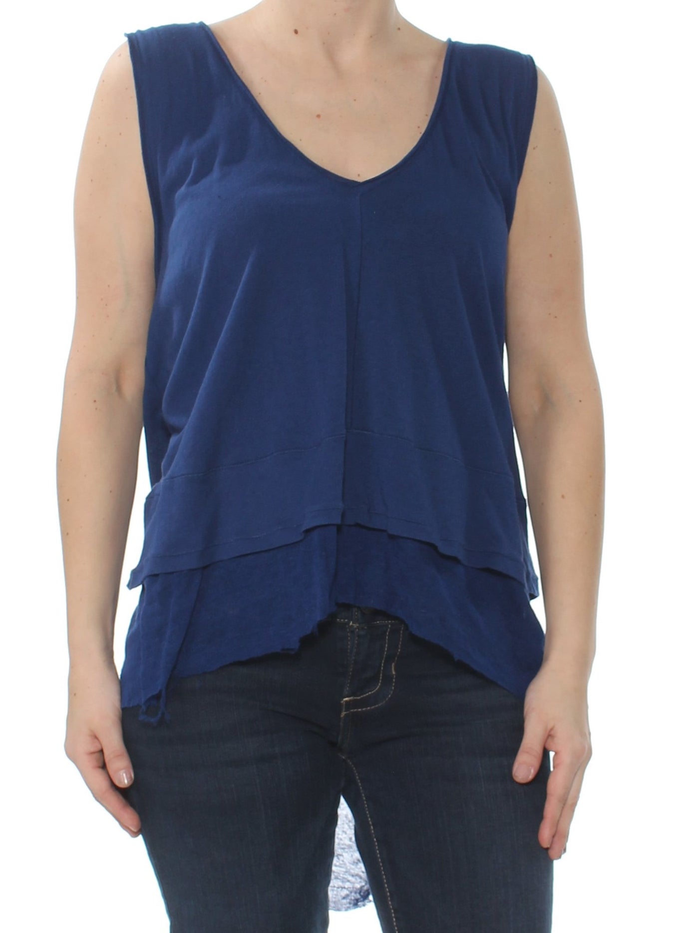 FREE PEOPLE Womens Peachy Tank Sleeveless V Neck Top