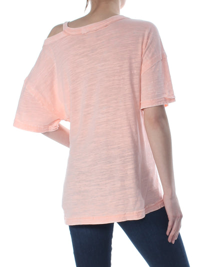 WE THE FREE Womens Pink Long Sleeve Scoop Neck Top