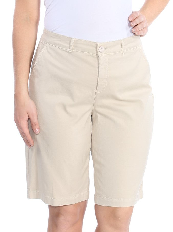 NYDJ Womens Beige Bermuda Shorts