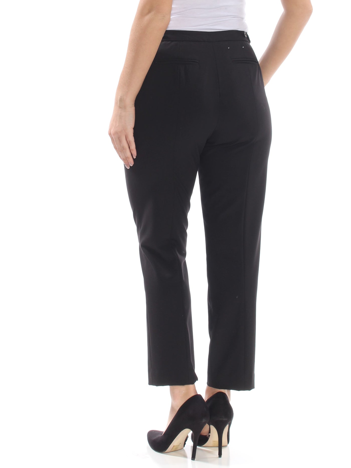 CALVIN KLEIN Womens Black Pocketed Wear To Work Pants