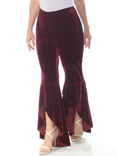 INC Womens Maroon Formal Flare Pants