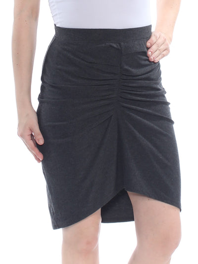 RACHEL ROY Womens Gray Ruched Heather Mini Party Tulip Skirt