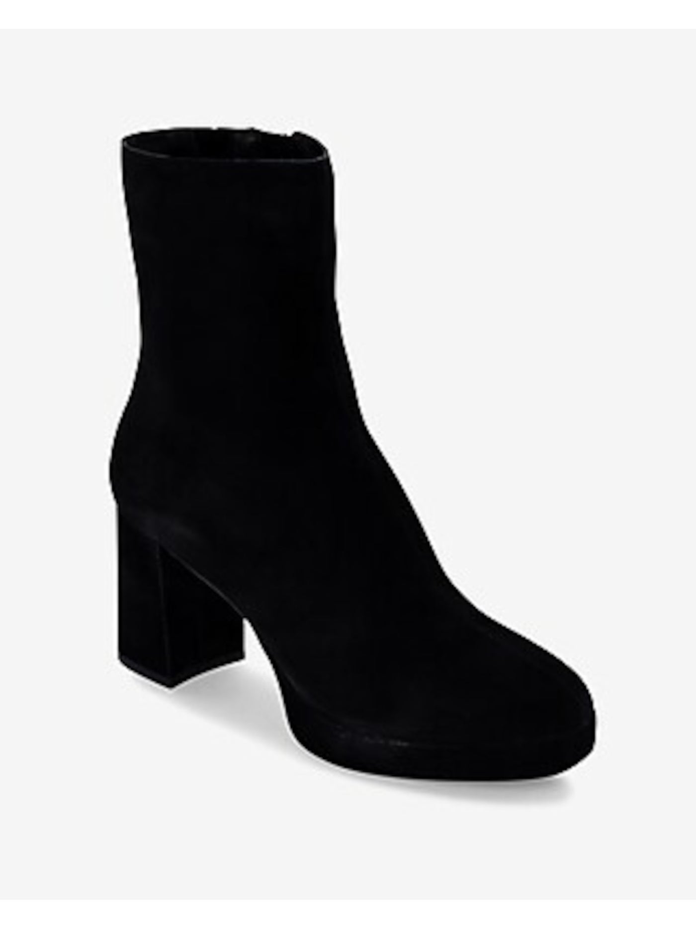 DOLCE VITA Womens Black Padded Goring Eden Square Toe Block Heel Zip-Up Leather Booties 6