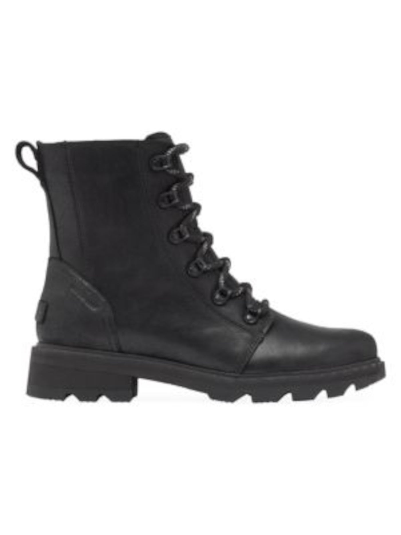 SOREL Womens Black Name At Heel Waterproof Padded Lennox Round Toe Lace-Up Leather Combat Boots 6.5