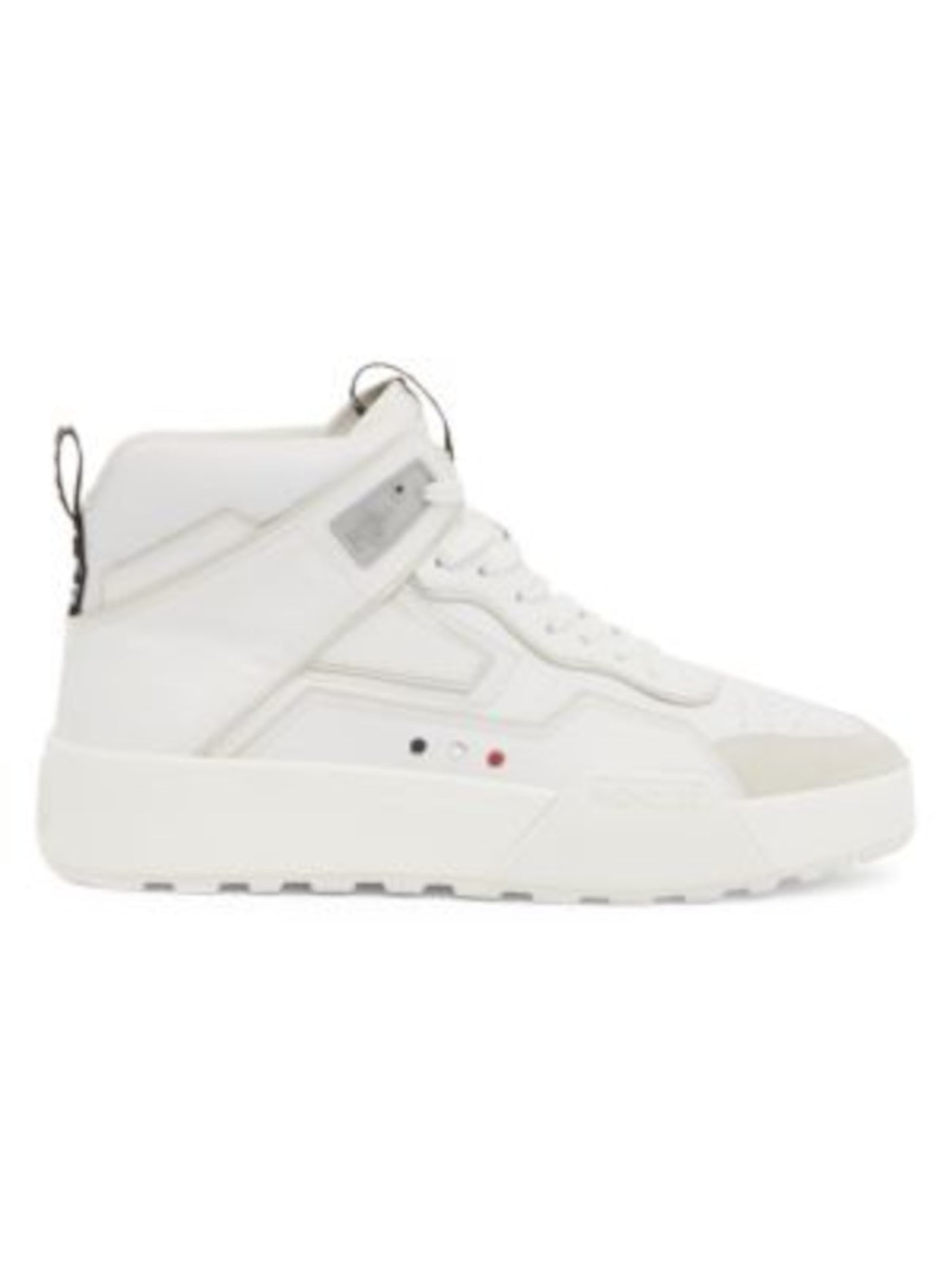 MONCLER Womens White Perforated Logo Promyx Round Toe Wedge Lace-Up Leather Athletic Sneakers 38.5