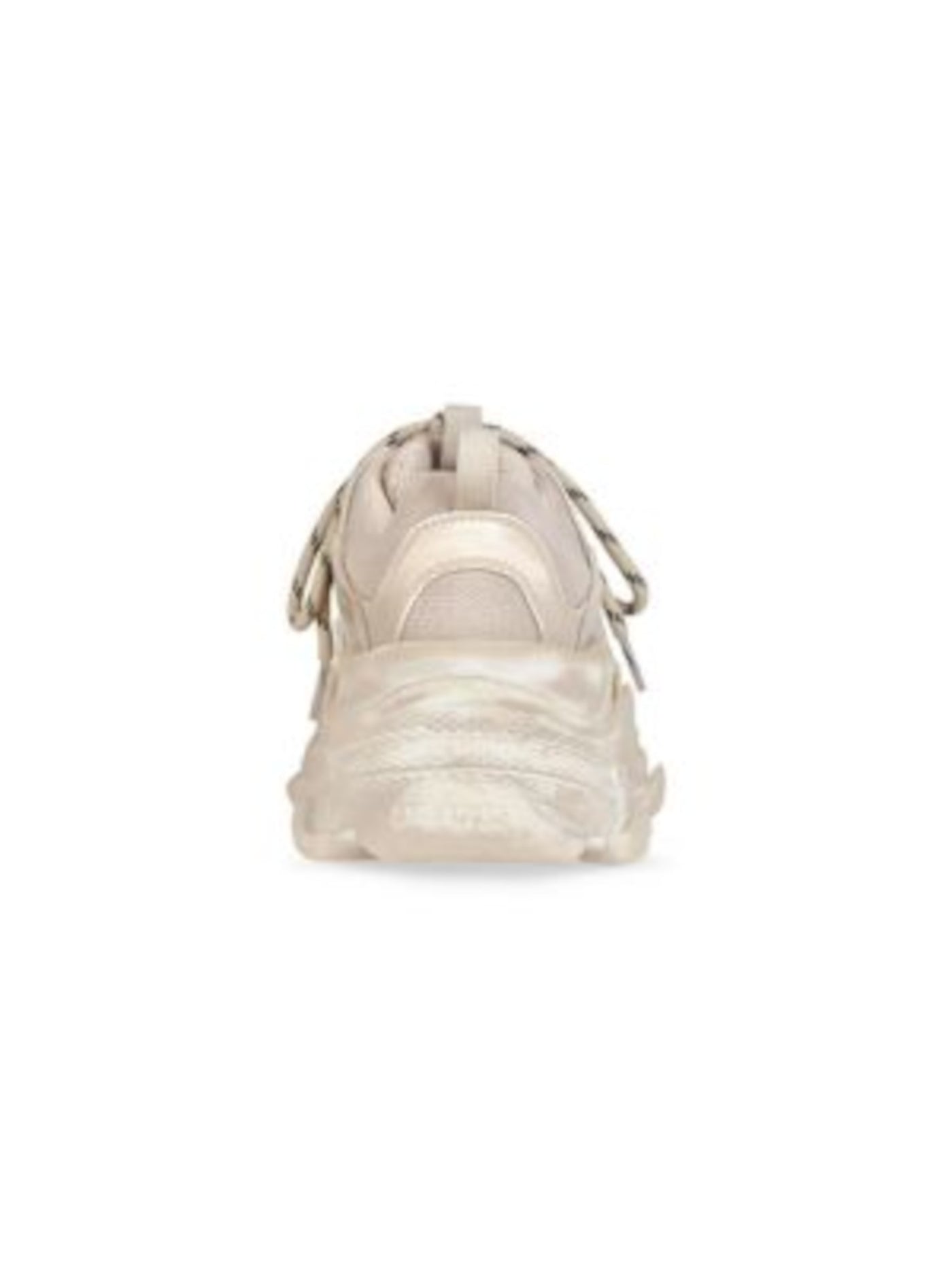 BALENCIAGA Womens Beige Distressed Removable Insole Triple S Round Toe Lace-Up Athletic Sneakers Shoes 11
