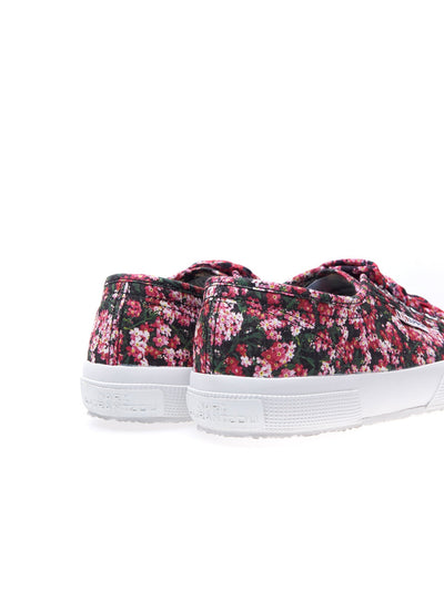 SUPERGA Womens Pink Floral Cushioned X Mary Katrantzou Fantasy Flowers Round Toe Lace-Up Athletic Sneakers Shoes 41
