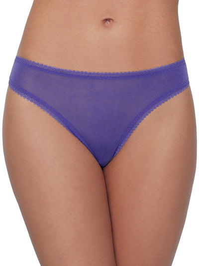 ON GOSSAMER Intimates Purple Thong Underwear S\M