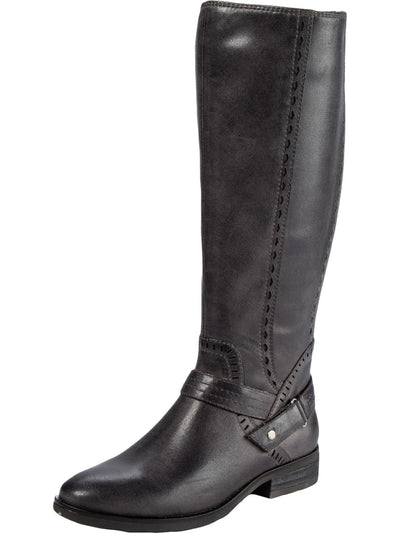 BARETRAPS Womens Gray Flex Gore Cushioned Comfort Abram Almond Toe Block Heel Zip-Up Boots Shoes 5 M
