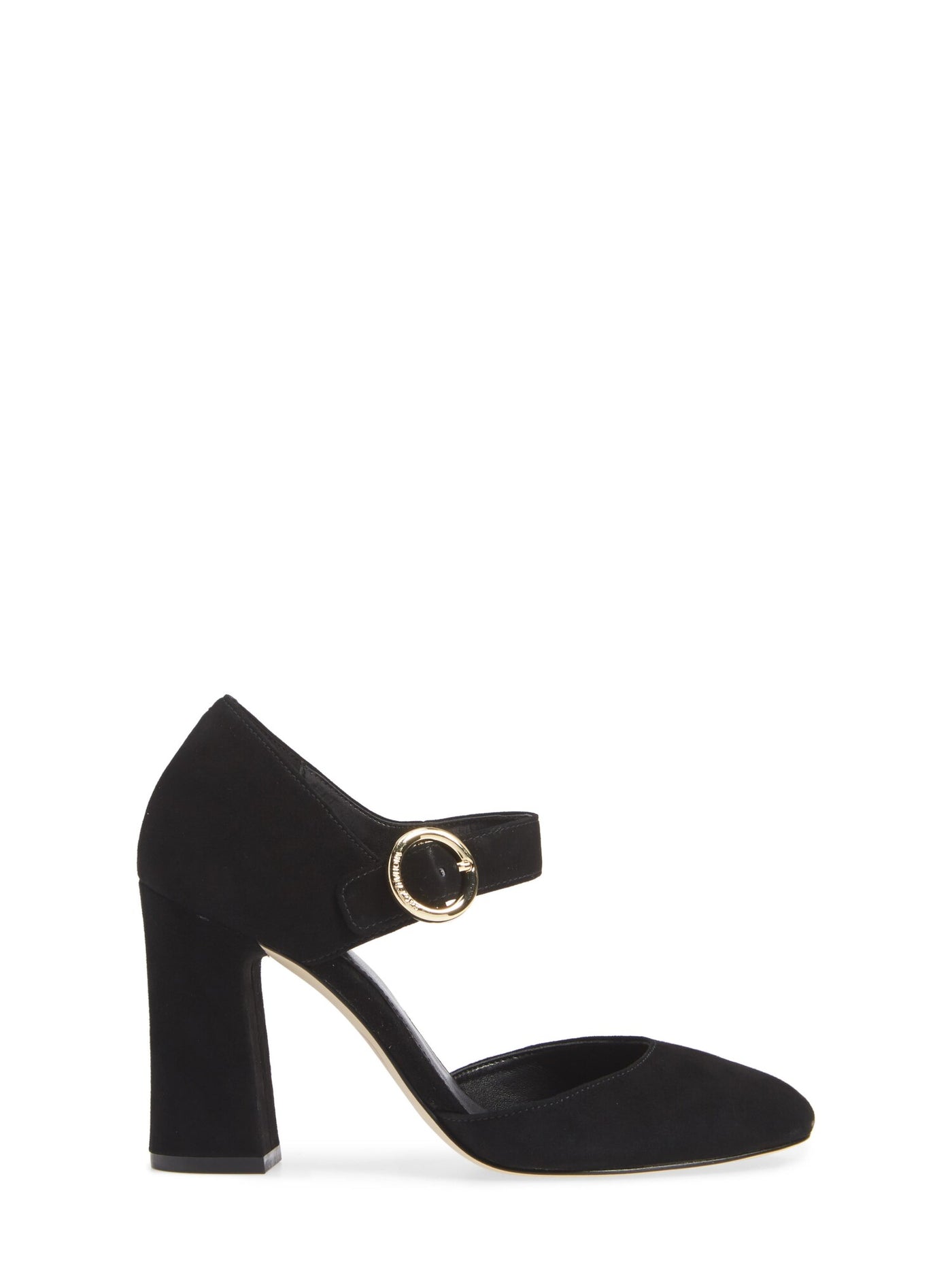 MICHAEL KORS Womens Black Padded Adjustable Alana Round Toe Block Heel Buckle Leather Pumps Shoes 6.5 M