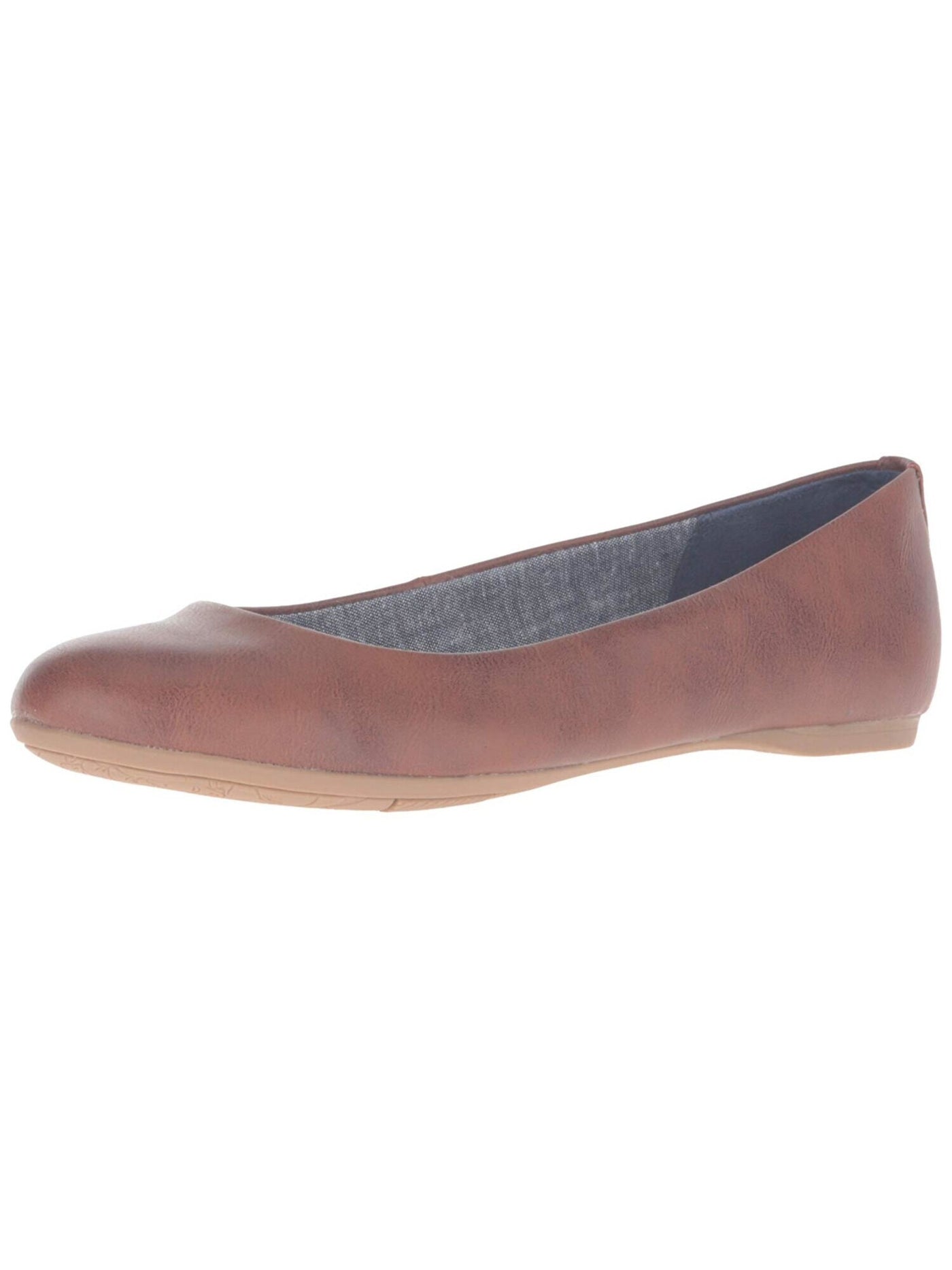 DR SCHOLLS Womens Brown Cushioned Giorgie Round Toe Slip On Ballet Flats 7 M