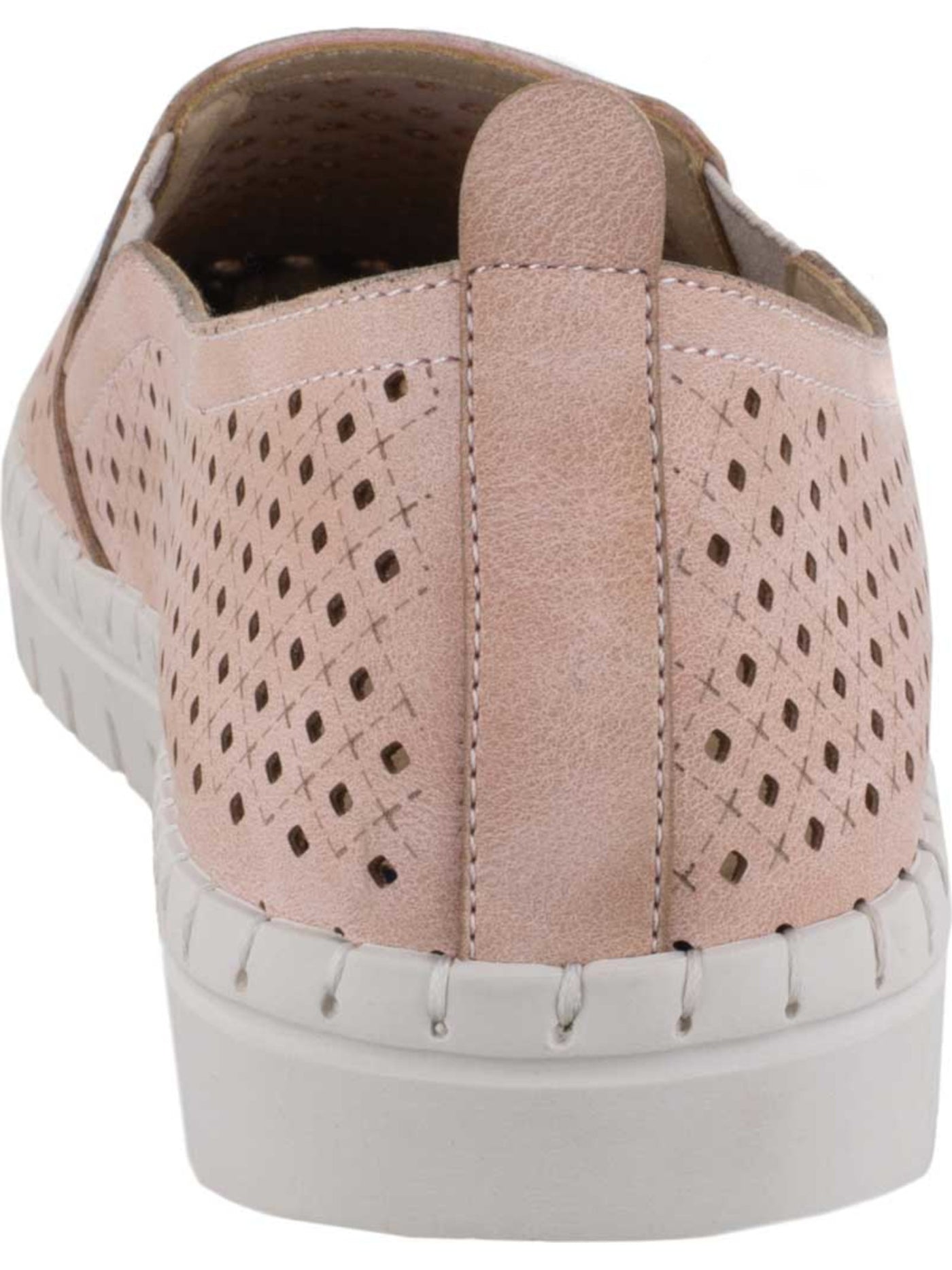 EASY STREET Womens Pink Perforated Twin Gores Padded Stretch Fresh Round Toe Slip On Athletic Sneakers Shoes 7 N