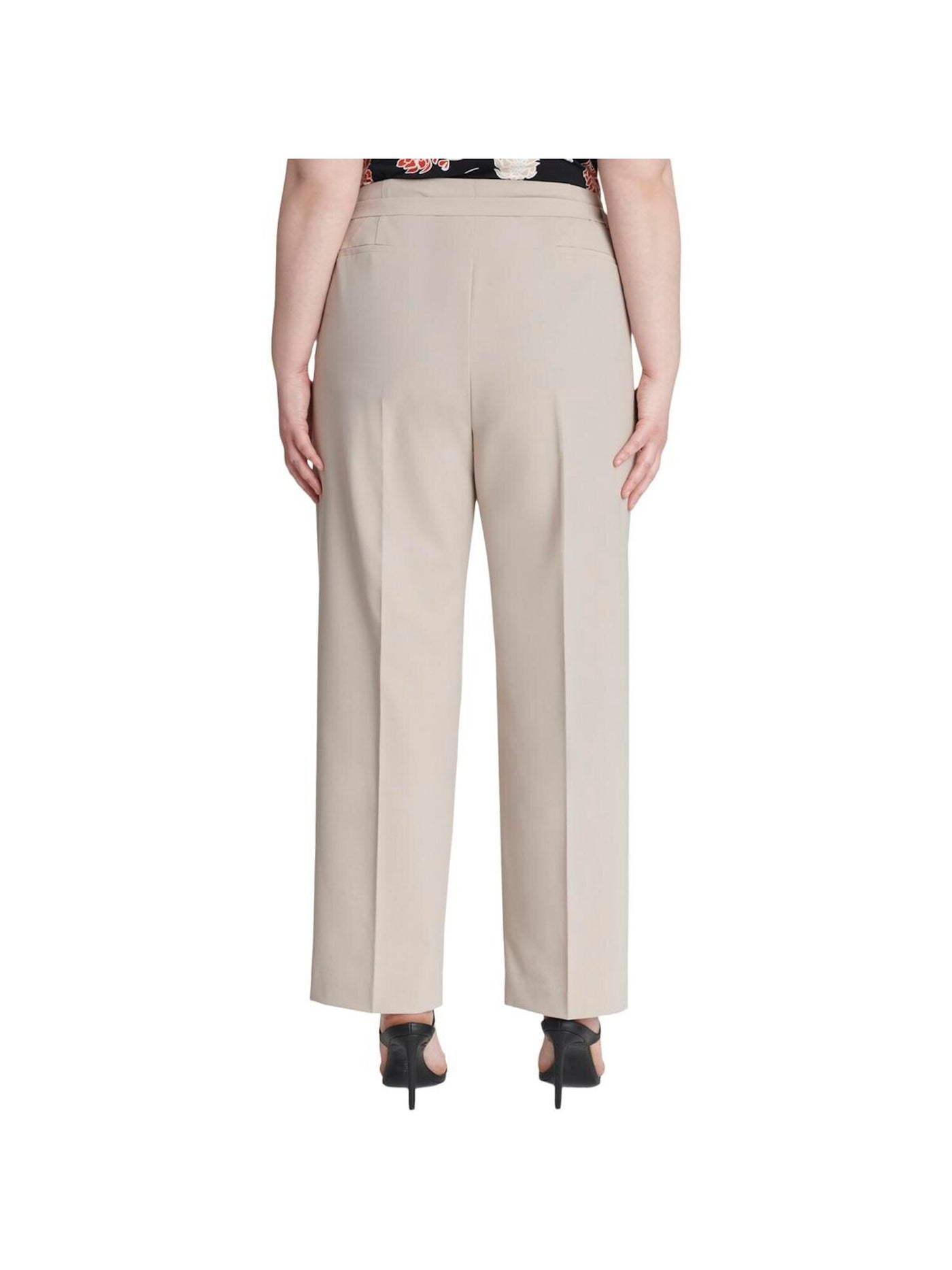 CALVIN KLEIN Womens Beige Wear To Work Pants Plus 20W