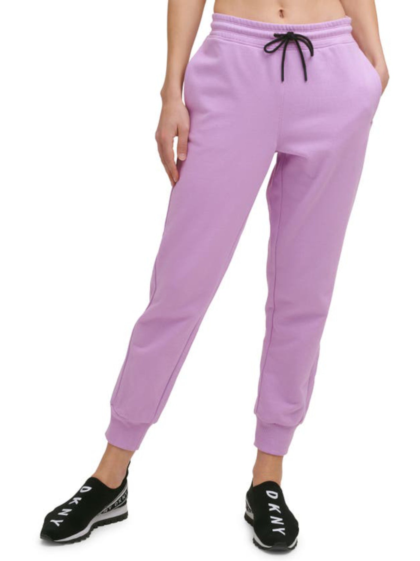 DKNY SPORT Womens Purple Fleece Pocketed Drawstring Waist Joggers Pants XL