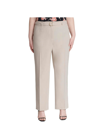 CALVIN KLEIN Womens Beige Wear To Work Pants Plus 20W