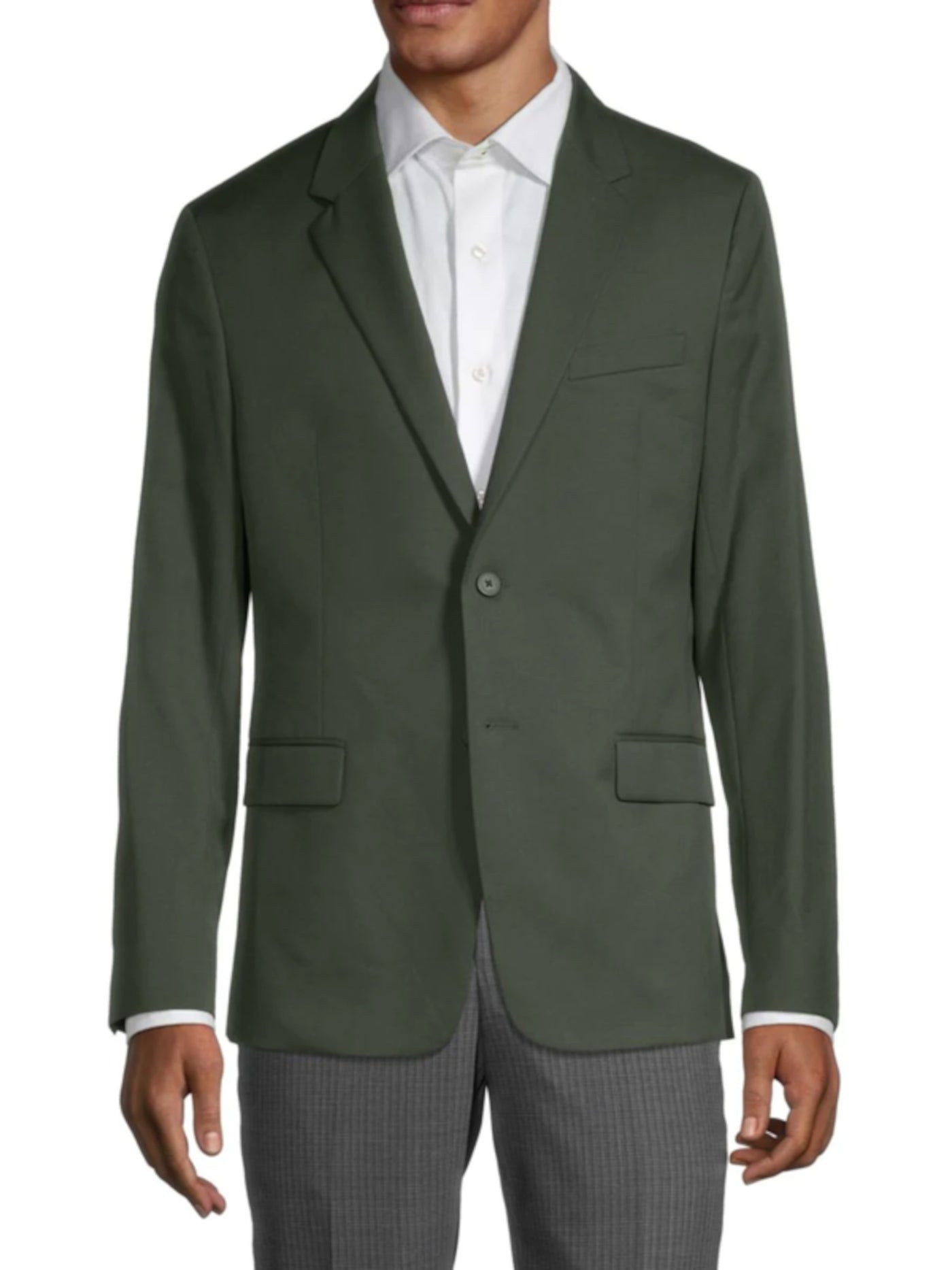 THEORY Mens Green Single Breasted, Wool Blend Suit Sport Coat 40S