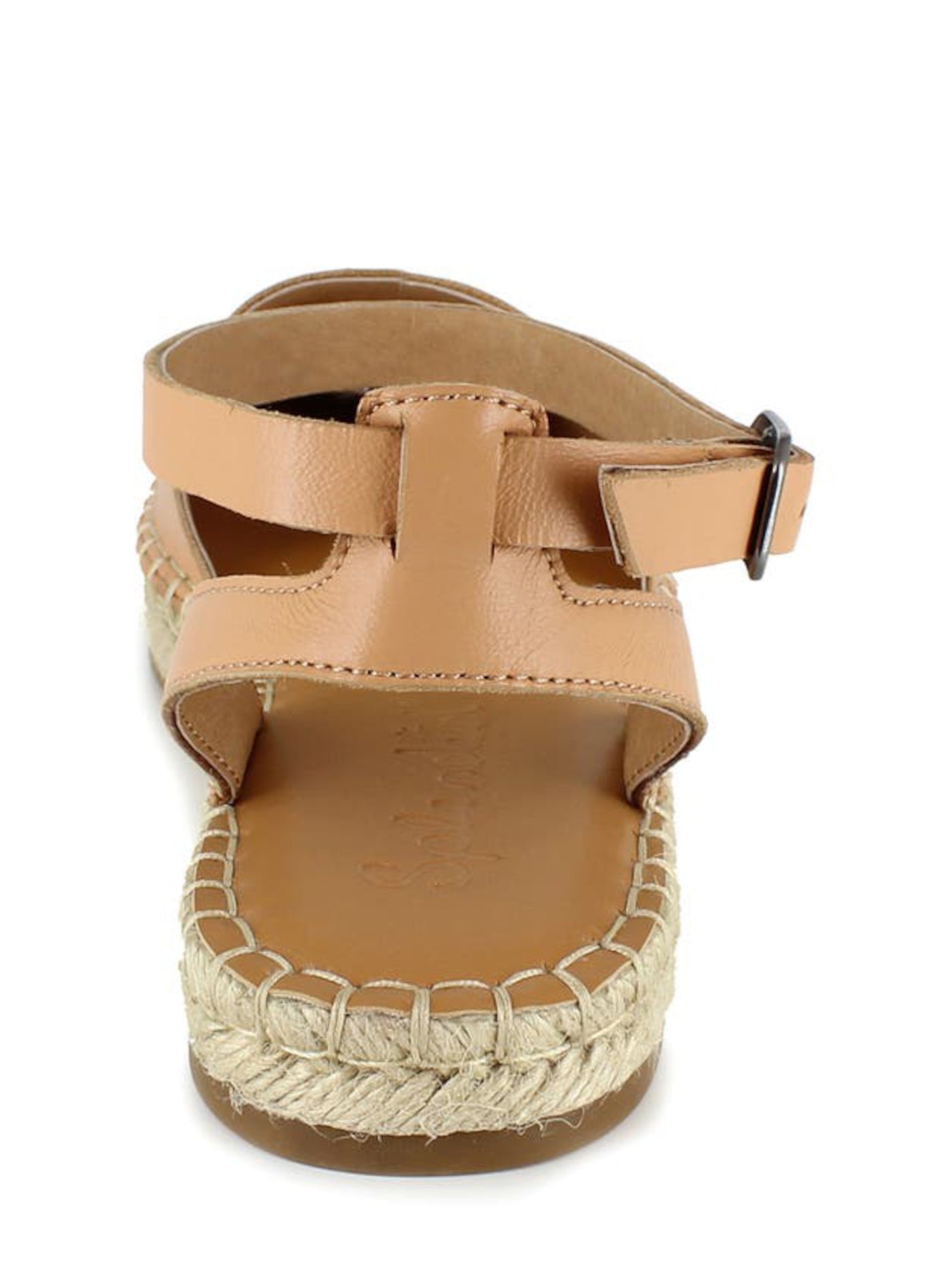 SPLENDID Womens Beige Ankle Strap Comfort Josie Round Toe Platform Buckle Leather Espadrille Shoes 11 M