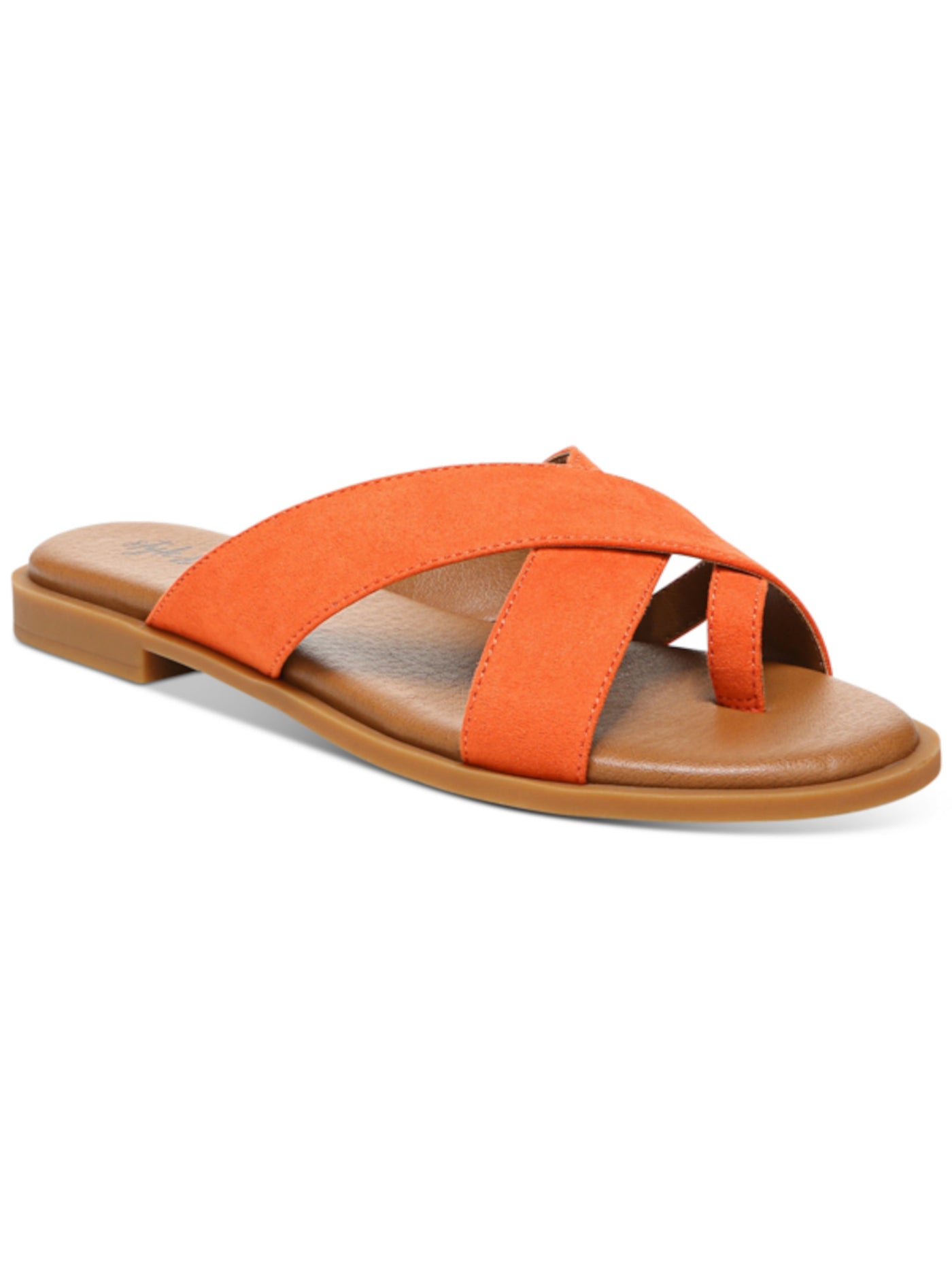 STYLE & COMPANY Womens Orange Cushioned Carolyn Round Toe Slip On Sandals Shoes 9.5 M