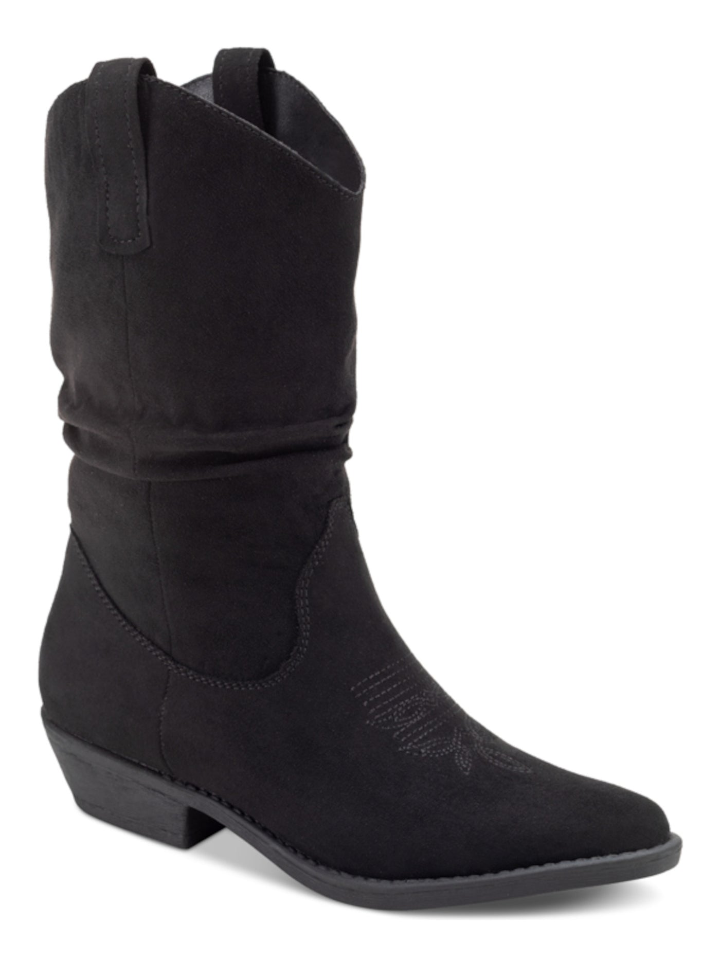 STYLE & COMPANY Womens Black Dannaa Almond Toe Block Heel Western Boot 6 M