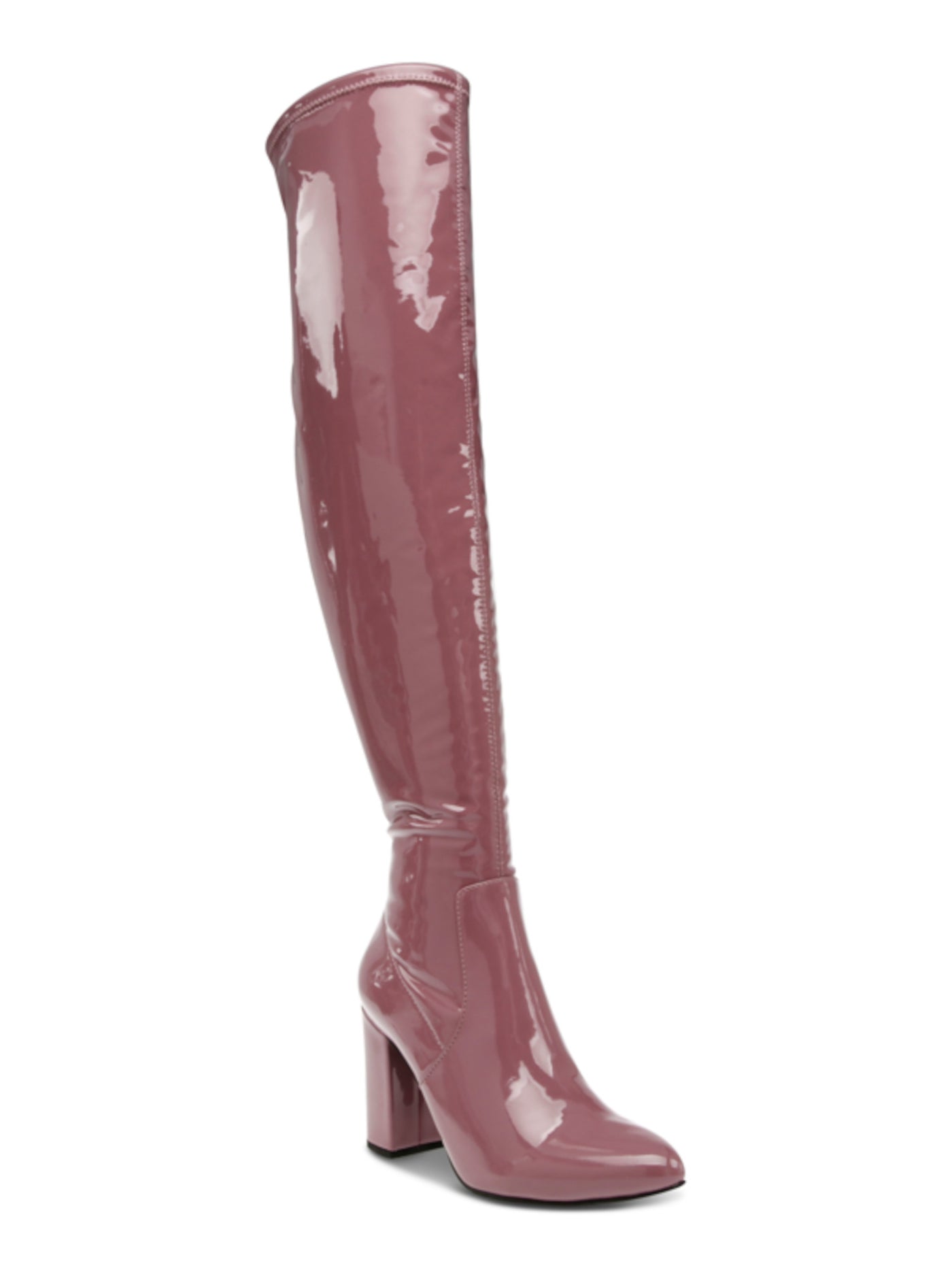 WILD PAIR Womens Pink Slip Resistant Padded Stretch Bravy Pointed Toe Block Heel Zip-Up Heeled Boots 10.5 M
