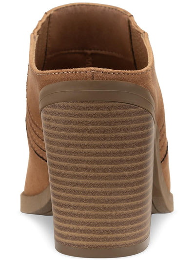 SUN STONE Womens Brown Goring Cushioned Deyzaa Pointed Toe Block Heel Slip On Heeled Mules Shoes 10 M